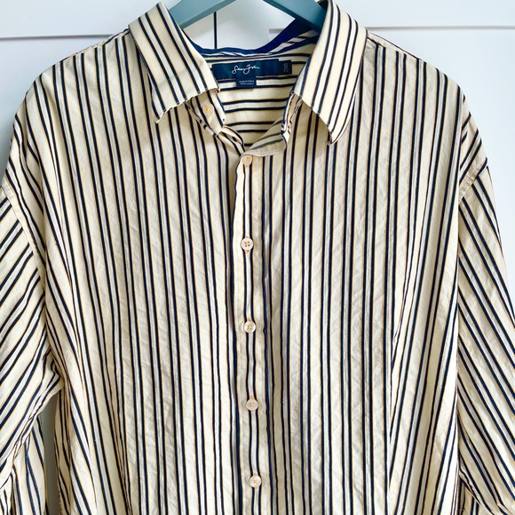 Casual Striped Button-Down Long Sleeve - Picture 2 of 9